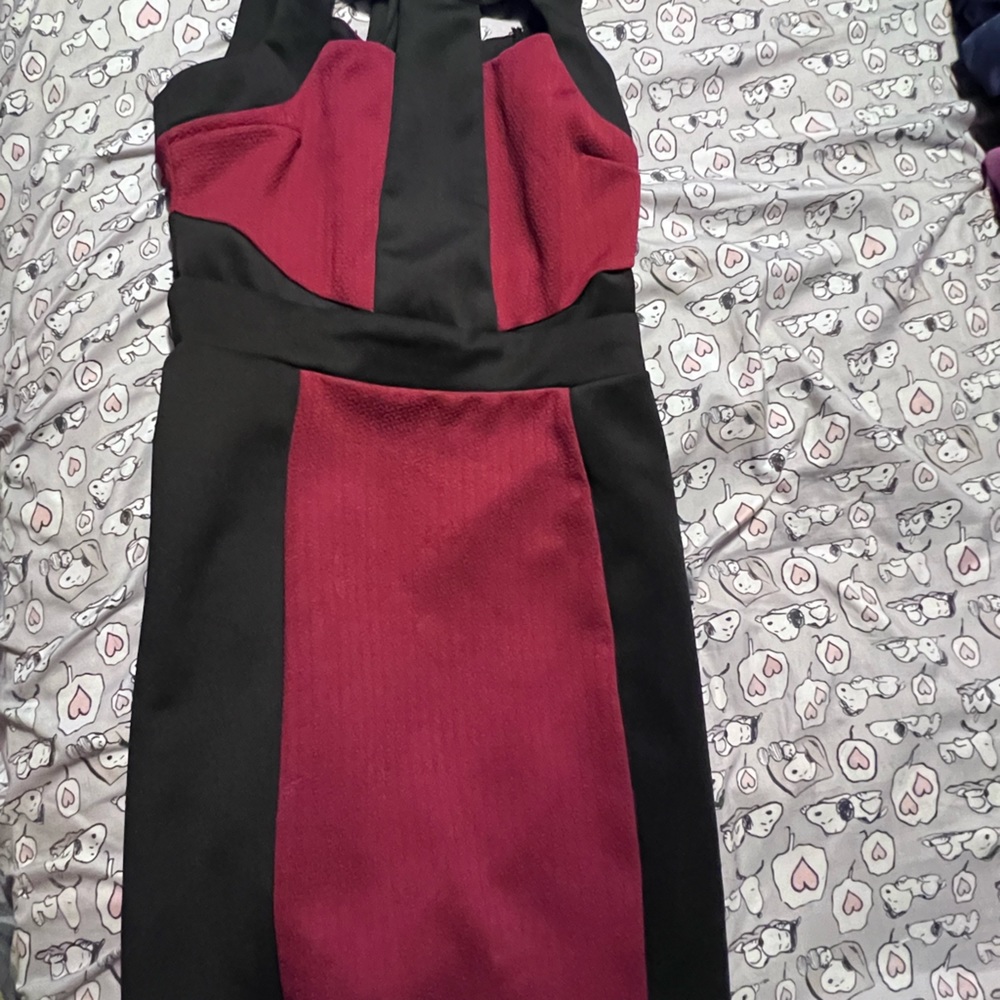 Red and Black Cocktail Dress